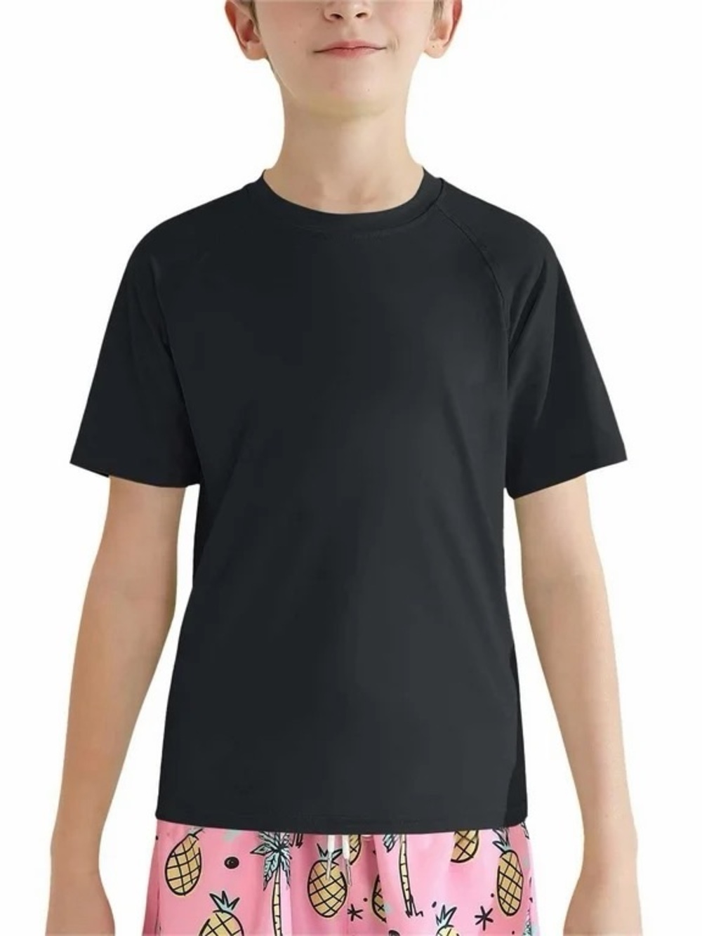 Old Navy Black Short-Sleeve Crew Neck Tee